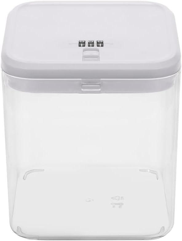 Clear Medicine Lock Box with code, Small Food Snack Phone medication Lock Boxes for Personal Items Combination Electronics Organizer,Phone Jail,Gaming Device Lockable Boxes