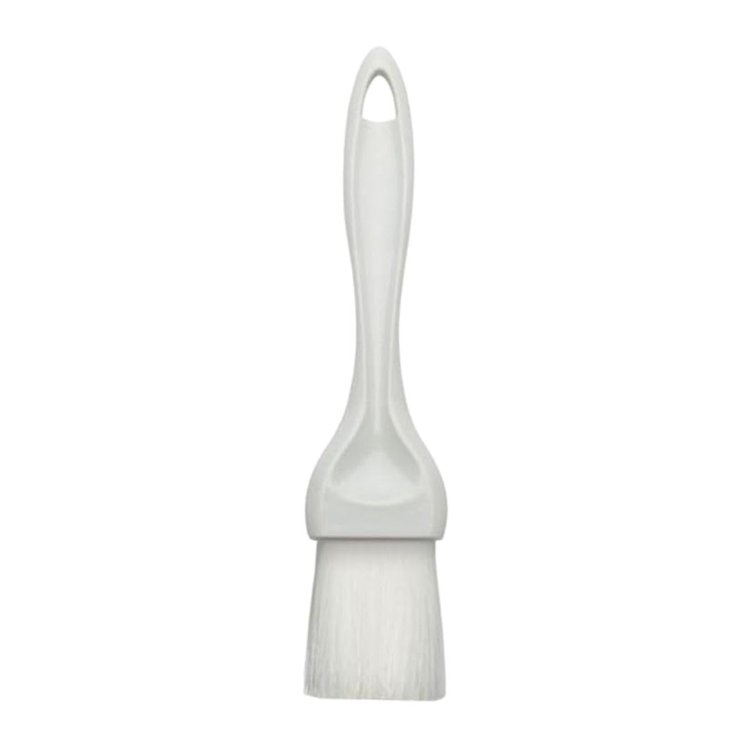 Soro Essentials- 1” Round Nylon Pastry Basting Brush with Plastic Handle- Easy to Clean Pastry Brush Basting Brush Cooking Brush Oil and Sauce Food Brush for Baking Butter Brush Kitchen Utensil
