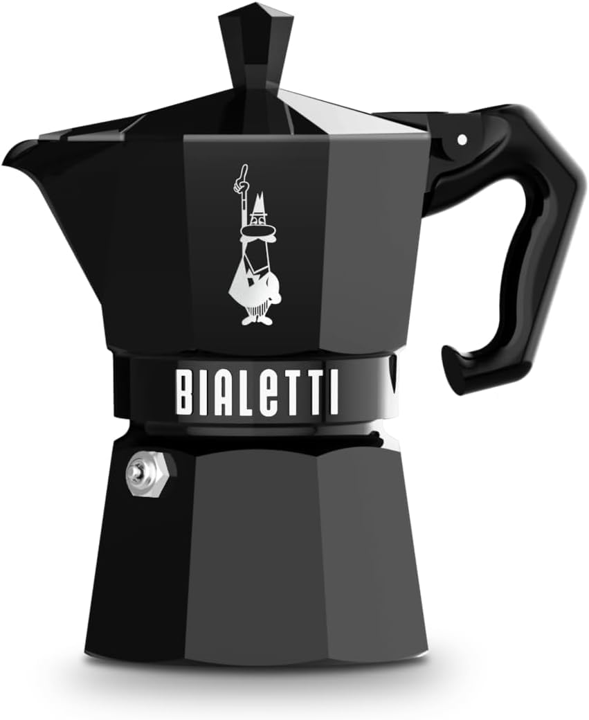 Bialetti Mocha Exclusive Black 6 Cup Open Fire (Coffee Maker, Espresso Maker, Makinetta)