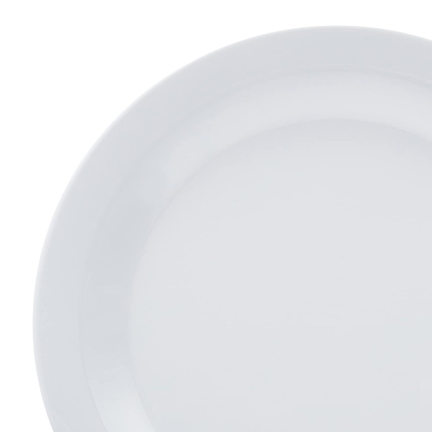 Amazon Basics Melamine Dinner Plates for Restaurants and Home, Dishwasher Safe, BPA Free, Break and Crack Resistant, 10.5", White, 6-Piece Set