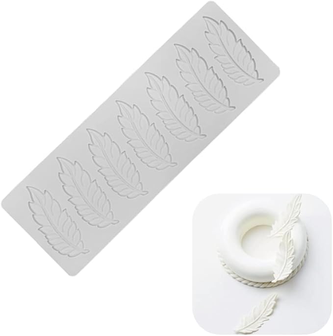 3D Hollow Leaf Fondant Lace Mold Multi Leaves Flower Candy Mold Chocolate Sugar Craft Cake Decoration Cupcake Top (C Coconut Tree_11.52 * 3.6 * 0.12inch)