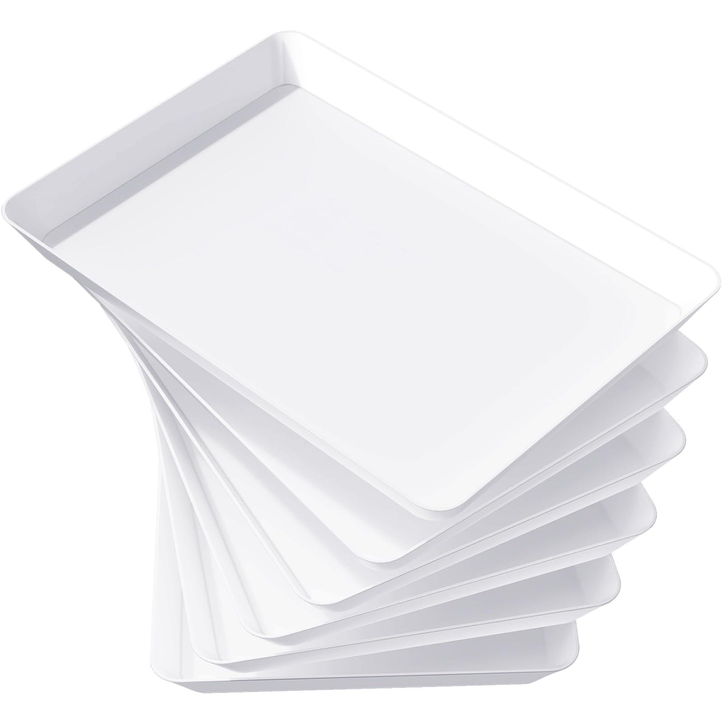 Lifewit 8 Pcs Serving Tray for Party, Reusable Plastic Food Serving Platter