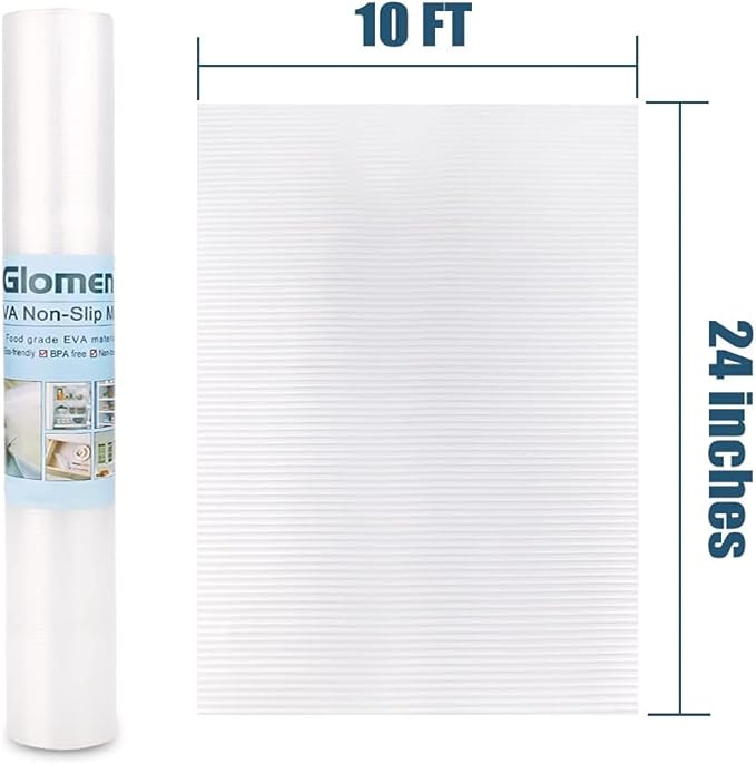 Shelf Liner, Non-Slip Cabinet Liner, Washable Oil-Proof for Kitchen Cabinet, Shelves, Refrigerator, Storage, Desks, 24 Inches x 10 FT, Non Adhesive Drawers Liner (24 Inches x 10 FT, Thickened)…