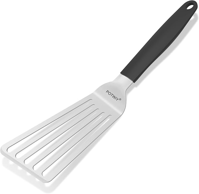 POTWIY Stainless Steel Fish Spatula, 13.3" Slotted