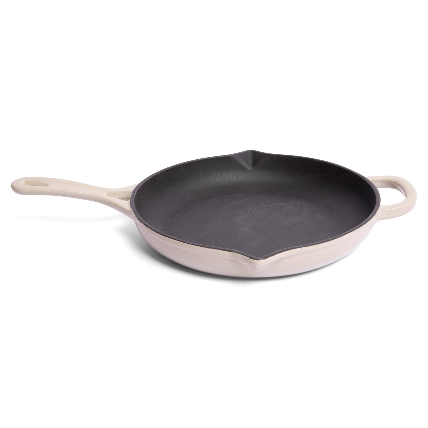 Larder & Vine Enameled Cast Iron Skillet | 10.25 inch Skillet | Saute Pan with Pour Spouts | Enamel Coated Cast Iron | Compatible on All Cooktops & Oven Safe to 500 F | Cabernet