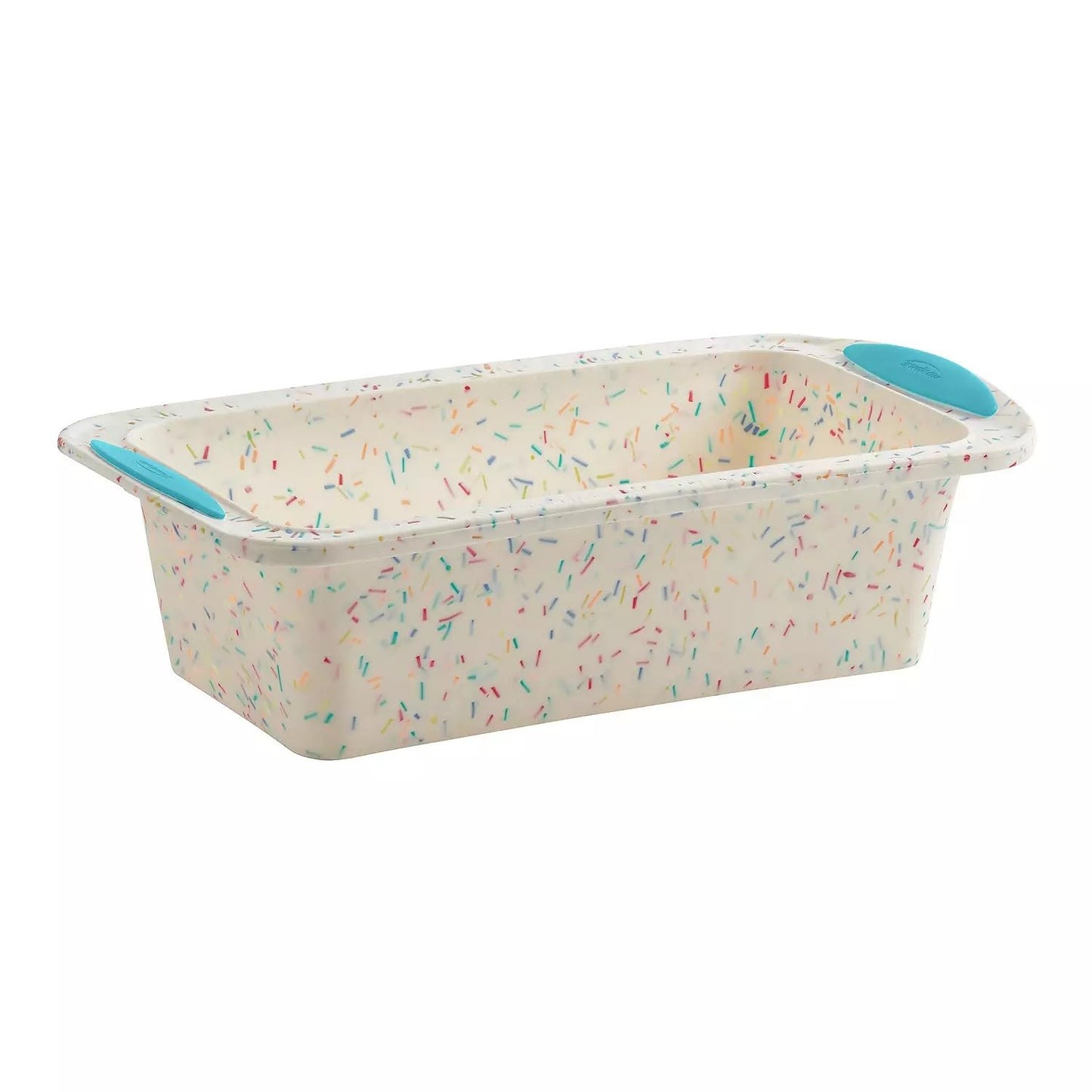 Trudeau 8x8in Confetti Silicone Cake Pan – Reinforced Hybrid of Flexible Silicone and Hard Lining for Shape Stability – Nonstick, BPA Free, Oven Safe to 428°F, and Dishwasher Safe