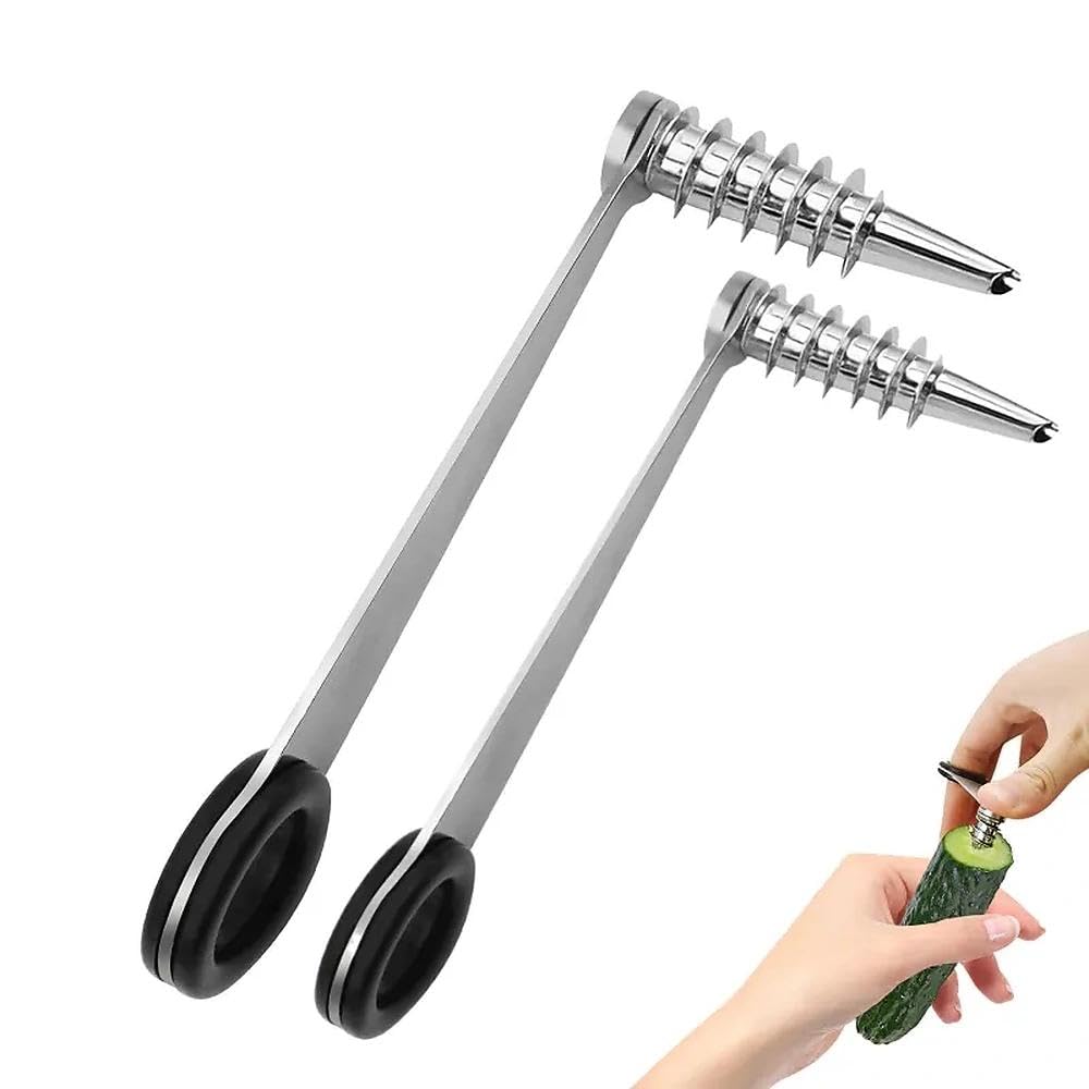 GYHZ Piranha Spiral Cutter, Stainless Steel Spiral Cutter for Veggies, Kitchen Spiralizer Tool for Cucumber, Potato, Carrot and More