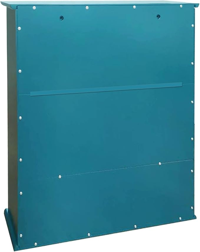 TaoHFE Turquoise Bathroom Cabinet,Bathroom Wall Cabinet with 2 Door Adjustable Shelves,Over The Toilet Storage Cabinet,Blue Bathrooms Cabinet Wall Mounted,Medicine Cabinets for Laundry