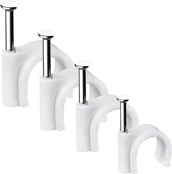Cable Clips, 4mm 6mm 8mm 10mm, Wire Wall Clips