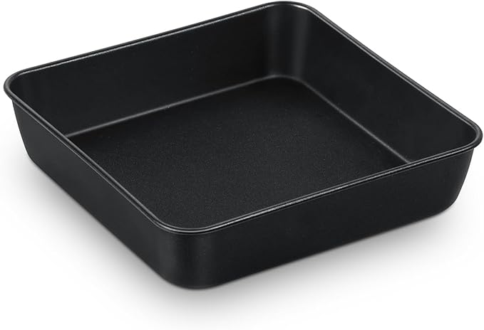 TeamFar 6x6 Inch Square Baking Pans, Coated Square Cake Brownie Lasagna Pan