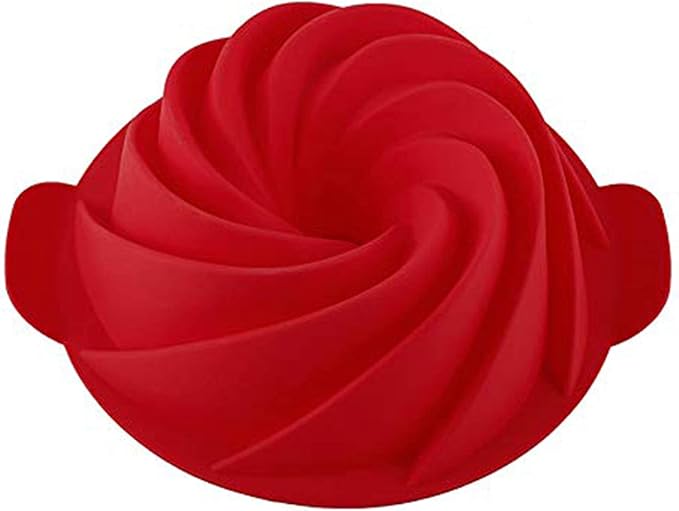 SHEbaking Silicone Jello Molds Non Stick Baking Mold, Fluted Tube Cake Pan Bakeware for Jello, Gelatin, Mousse and Cakes, BPA Free