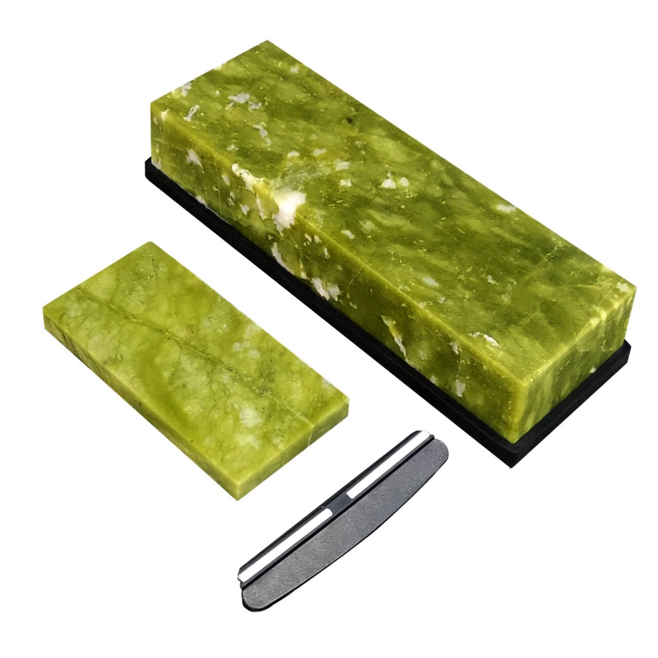 Knife Sharpening Stone Set,10000 Grit Whetstone Final Fine Polishing Natural Green Honing Oilstone for Knives Tools,Cutting Tools