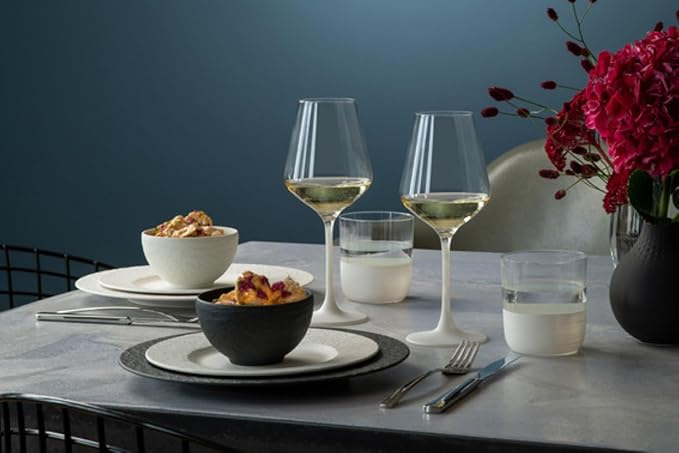 Villeroy & Boch Manufacture Rock Dinner Plate, Black, Set of 4, 10.5 In