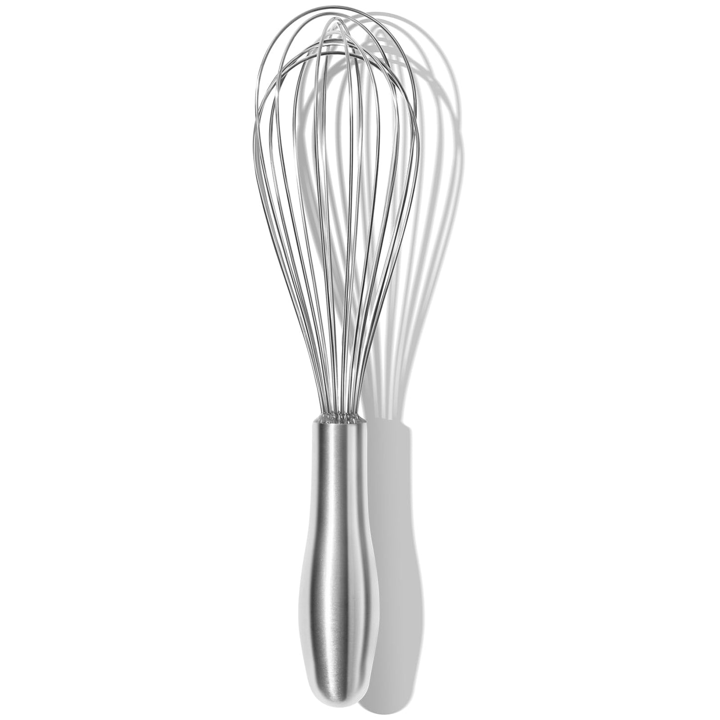 OYV 18/10 Stainless Steel Whisk, Ergonomic Handle, Dishwasher Safe Metal Whisk, Professional Wisk for Kitchen Cooking, Perfect for Blending, Whisking, Baking, and Beating, 10-Inch Wire Wisk