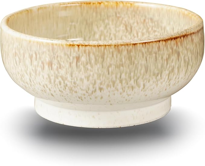 STE-CER Extra Large Salad Bowl,Decorative Fruit Bowl,Kitchen Ceramic Bowl for Fruit & Salad,120 oz Footed Serving Bowl for Entertaining (starry blue)