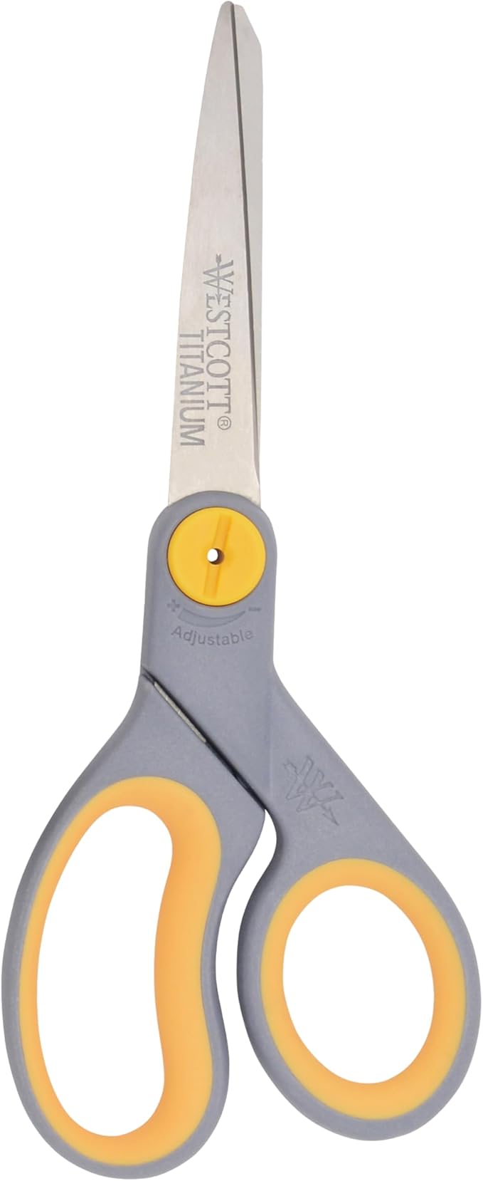 Westcott 8” Titanium Bonded Scissors with Adjustable Glide and Soft Handle, 2-Pack- Durable Multipurpose Scissors for Office, Home, and School Use, Sharp Precision Blades for Everyday Cutting
