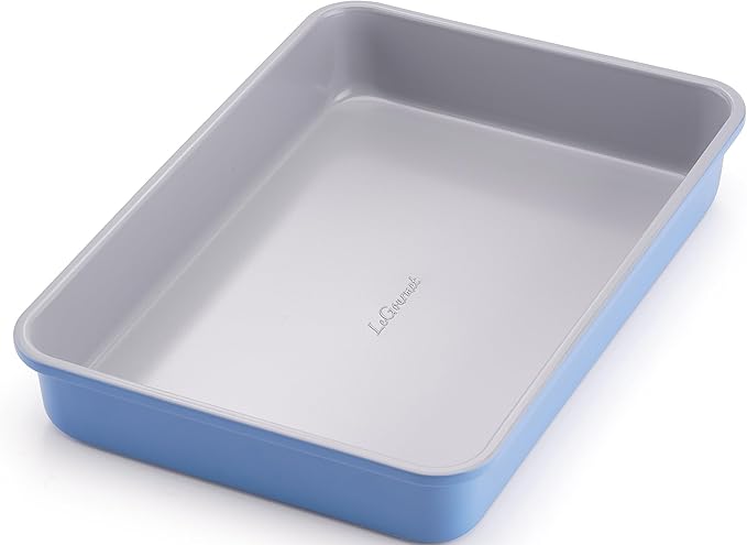 LeGourmet Nonstick Rectangle Baking Pan 9x13 Inch, Ceramic Coating, Non-Toxic, Rust Resistant Aluminized Steel, Perfect Baking Dish for Brownie Cake, Roasting, Lasagna - Rosemary