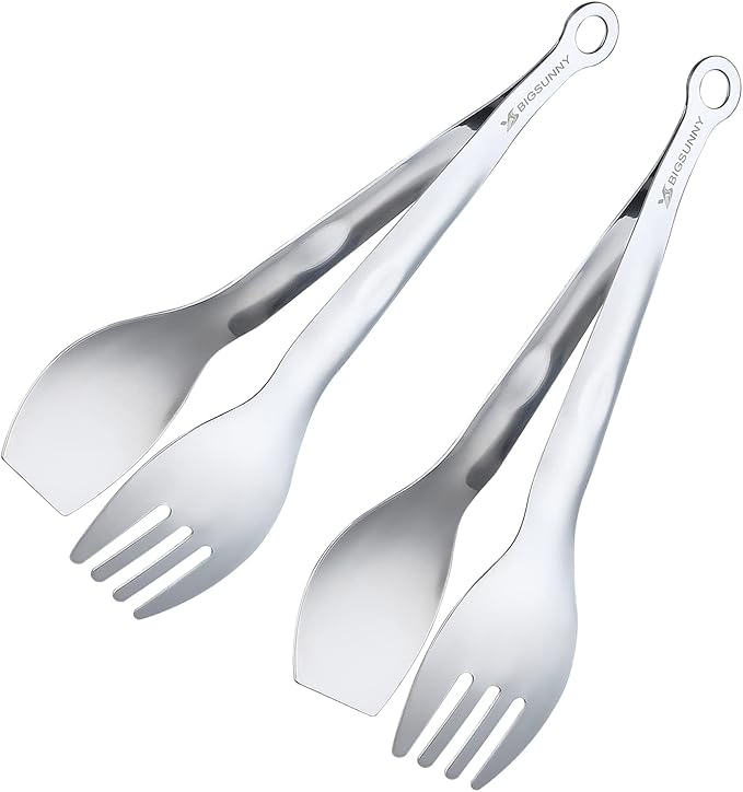 MSY BIGSUNNY Kitchen Tongs Cooking Tong - Stainless Steel Food Serving Tongs Set of 2(Gold, 9 inch)