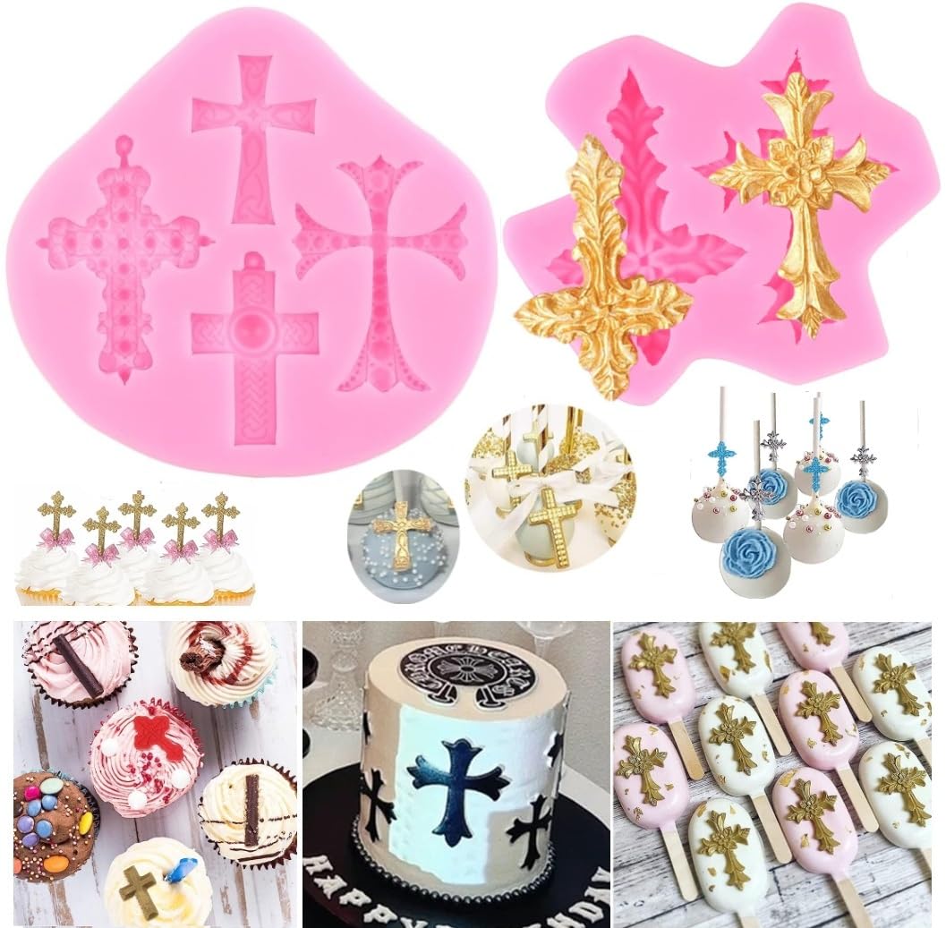 Photo Frame Fondant Molds, Picture Frames Silicone Mold Vintage Frame Chocolate Molds for Cake Pop Puck Decorating Cupcake Topper Candy Polymer Clay