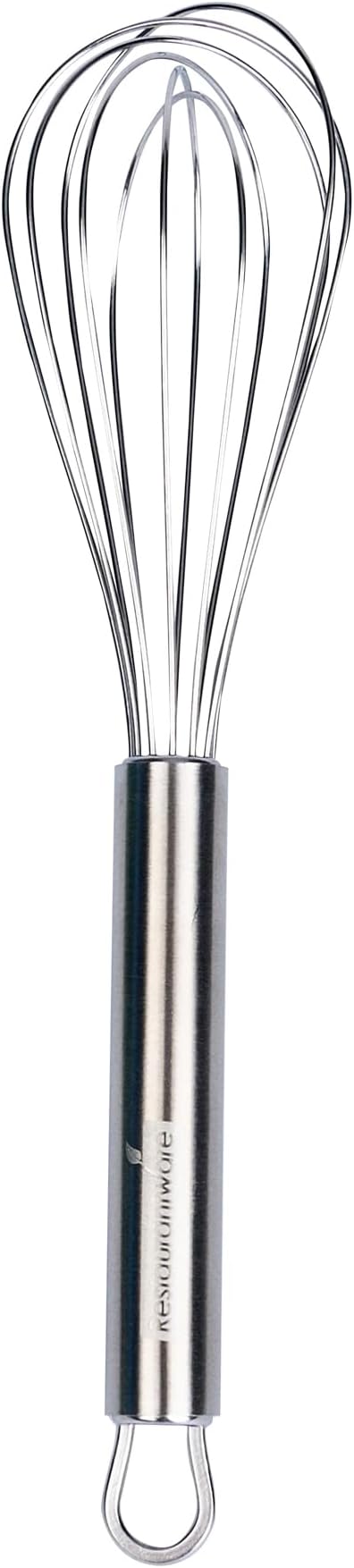 Restaurantware 11 in Stainless Steel Wire Whisk - German Standard Kitchen Balloon Whisk with Ergonomic Handle, Dishwasher Safe - Durable French Whisk for Cooking, Mixing Thick Batter and Sauce