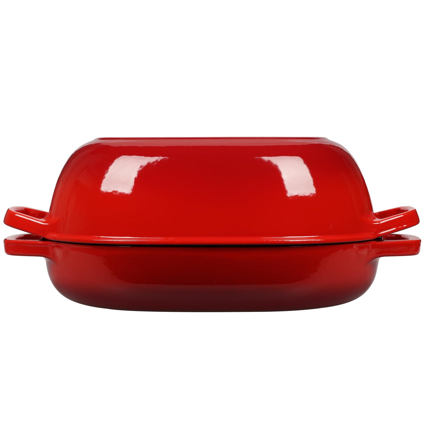 EDGING CASTING Enameled Cast Iron Oval Dutch Oven Pot with Lid, Dutch Oven for Sourdough Bread Baking, Bread Oven, Bread Dutch Oven, Oval Bread Pan, 5qt, Lake Blue