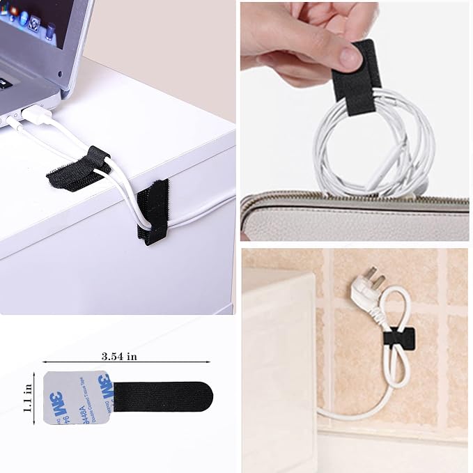 N NOROCME 192 PCS Cable Management Kit 4 Wire Organizer Sleeve, 11 Cable Holder