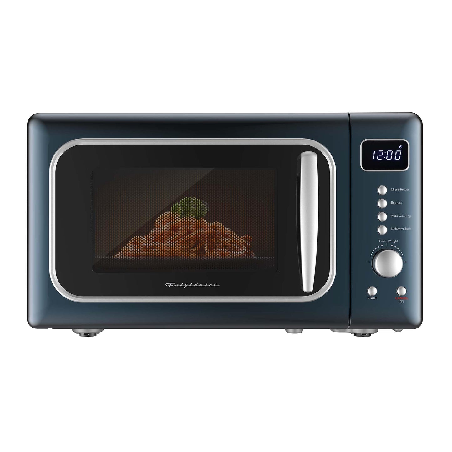 Frigidaire, 0.7 Cu. Ft. Retro Countertop Microwave Oven, 700W Compact Microwave with 8 Auto Cook Menus, Auto Defrost, 5 Power Levels, LED Display, Glass Turntable, White-RoseGold