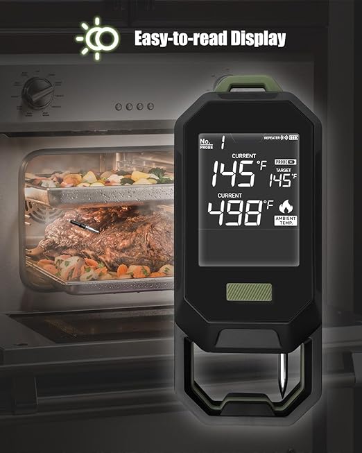 Meat Thermometer with Dual Probes, Thermometer Ultra-Thin Probe