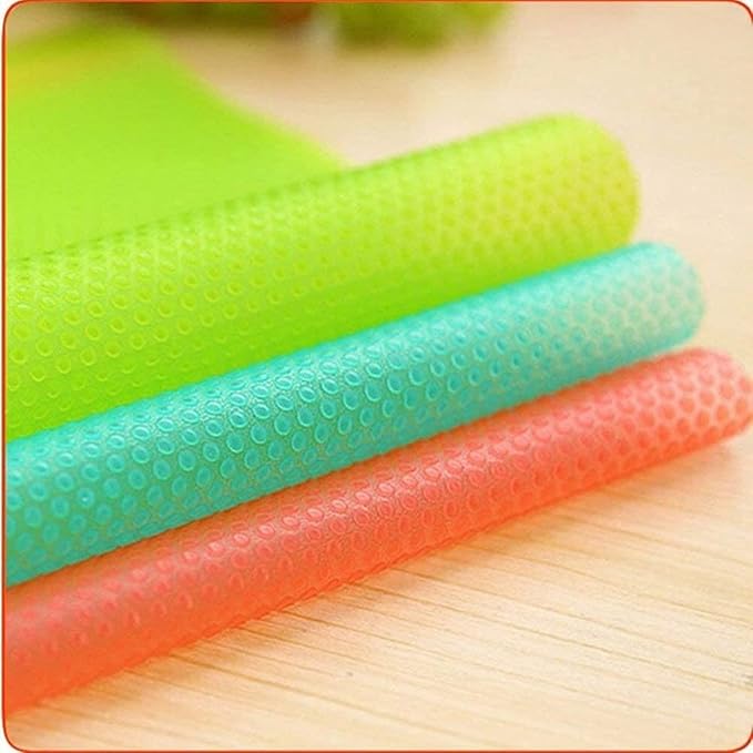 15PCS Shelf Mats Refrigerator Liners Washable Refrigerator Pads Fridge Mats Drawer Placemats Home Kitchen Gadgets Accessories Organization for Top Freezer(5green+5pink+5blue)