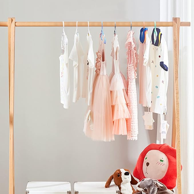 100 Pack Mix Color Kids Hangers 11.6 Inch - Baby Clothes Hangers for Toddler & Child, Durable Plastic Children's Hangers for Closet, Pants, Coats, Skirts (Non-Slip, Space-Saving)