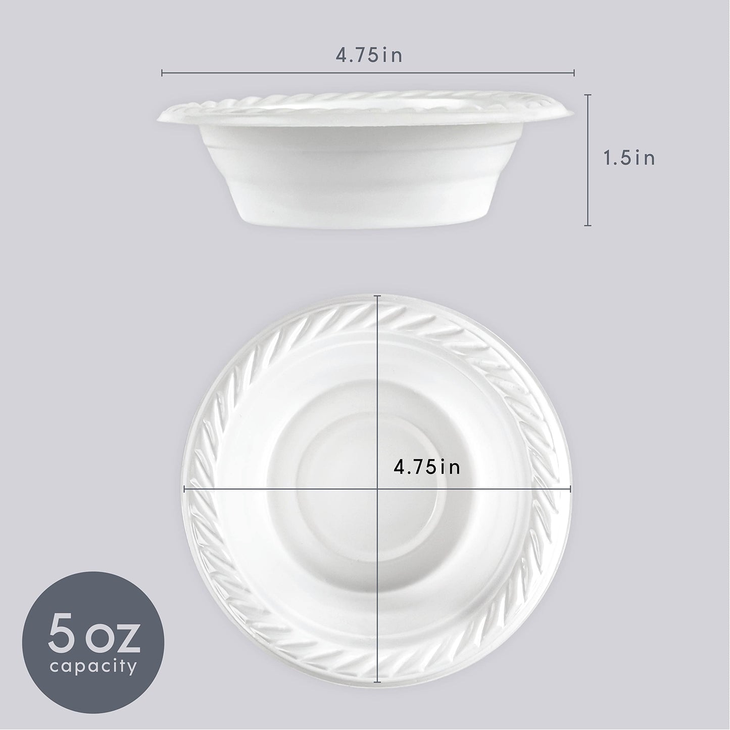 PLASTICPRO Round Plastic 12 ounce Bowls Microwaveable 200 Count
