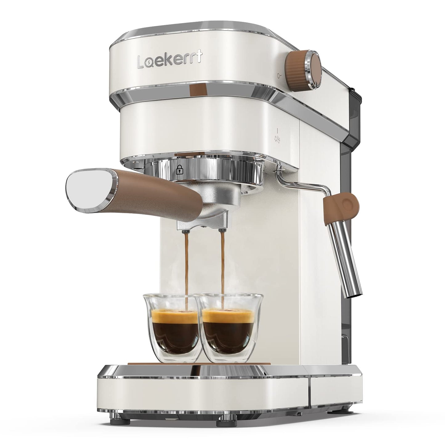 Laekerrt Espresso Machine 20 Bar Espresso Maker CMEP01 with Milk Frother Steam Wand, Professional Expresso Machine for Cappuccino and Latte (Stainless Steel, Green) Gift for Dad, Father, Coffee Lovers