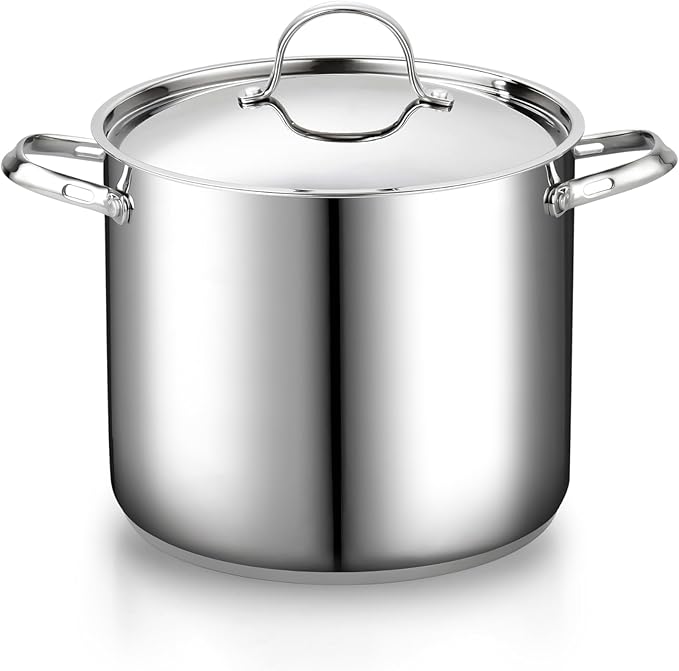 Cooks Standard Stainless Steel Stock Pot - Induction Deep Cookware