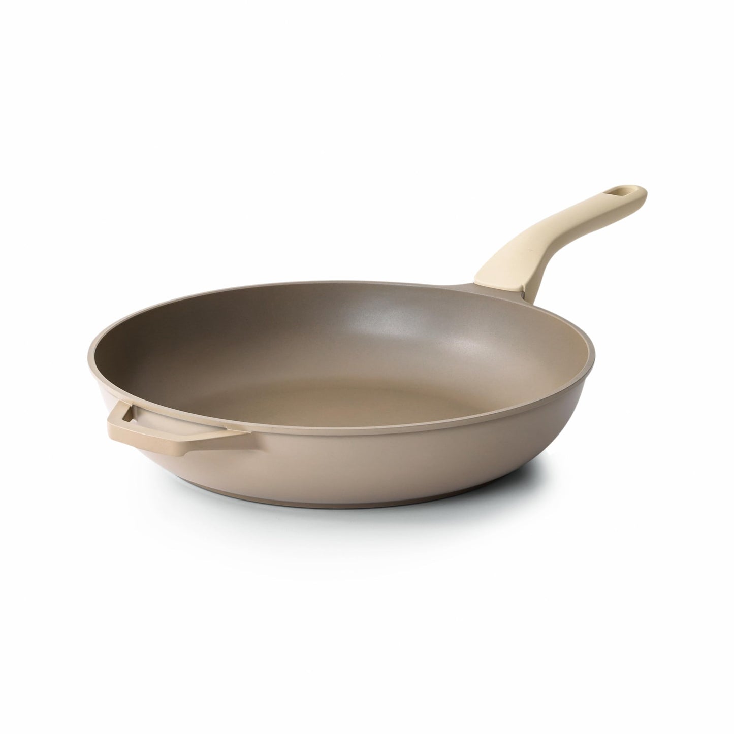 PRICUSIS Nonstick Ceramic Frying Pan, 8/10 Inch Skillet with Stay Cool Handle, Fully Coated, Induction Compatible, 100% Dishwasher Safe, PTFE PFAS & PFOA Free(10 Inch, Coconut White)