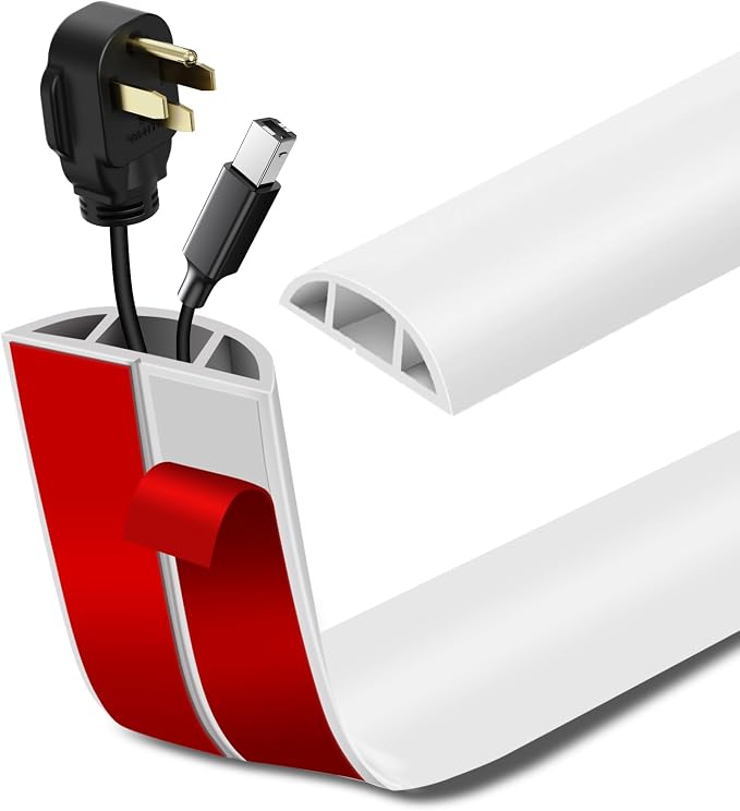 Floor Cord Cover Self Adhesive Cord Hider Floor Extension Cord Covers