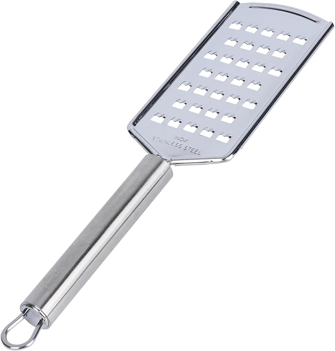 Restaurantware Stainless Steel Coarse Cheese Grater - 24 Pack - German Standard Lemon Zester with Ergonomic Handle, Sharp Blades, Dishwasher Safe - Handheld Kitchen Grater for Parmesan, Garlic, Ginger