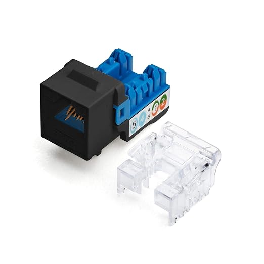 trueCABLE Cat6 Keystone Jack, Unshielded, 90 Degree Punch-Down, PoE++ 100W