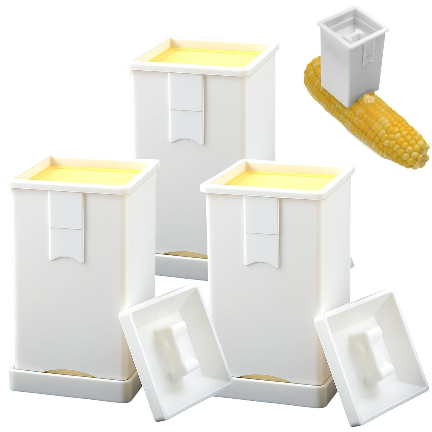 2 Pack Plastic Butter Spreader Corn Cob with Cover Butter Spreader for Corn, Bread & Cooking for Even Spread on Toast, Pancakes, Waffles & Grilling