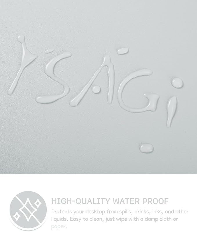 YSAGi Non-Slip Leather Desk Pad L Size, Waterproof Laptop Computer Desk