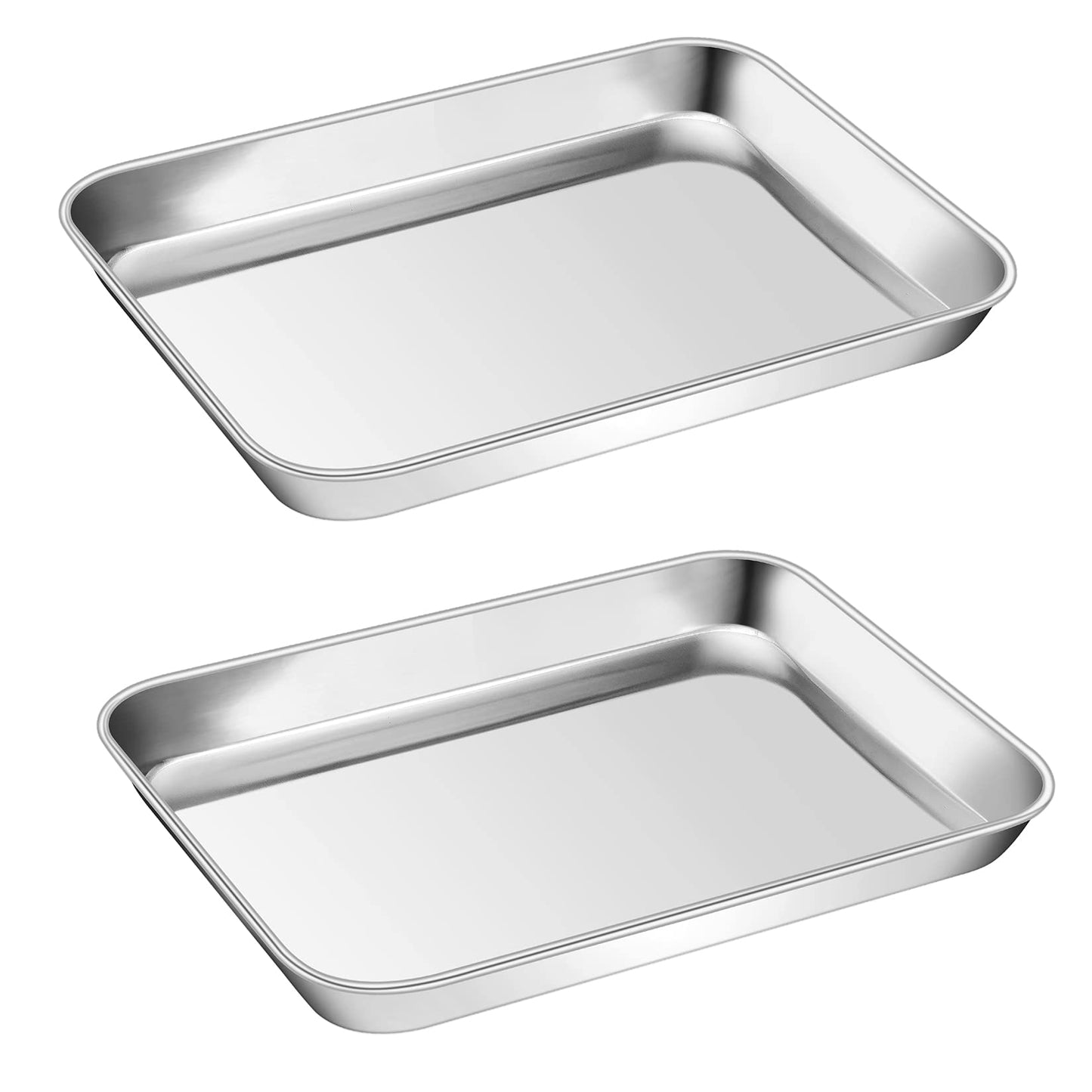 P&P CHEF Baking Sheet Pan, Stainless Steel Cookie Sheet, 12.5 Inch & 2 Pcs