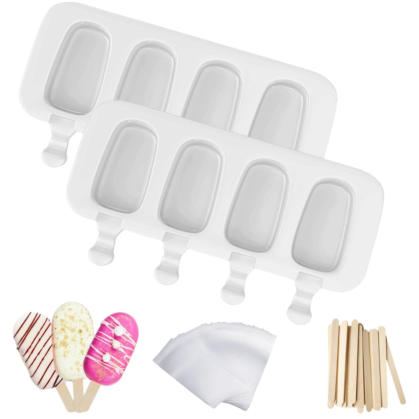 Popsicles Molds, Ozera 2 Pack Homemade Cake Pop Molds Cakesicle Maker Set