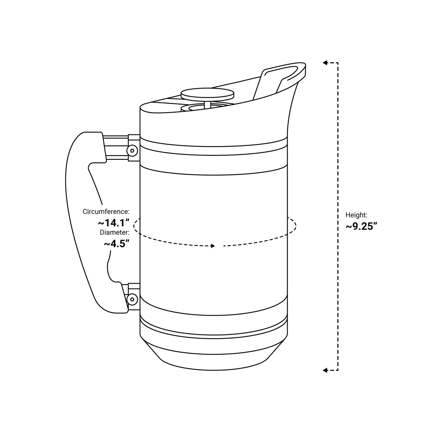 BruTrek by Planetary Design | BaseCamp French Press | 48 fl.oz - RedRock