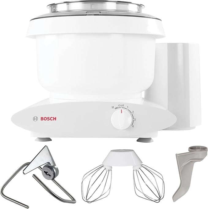 Bosch Blender Bundle - White Universal Plus Mixer, Dough Hook Extender, and Blender