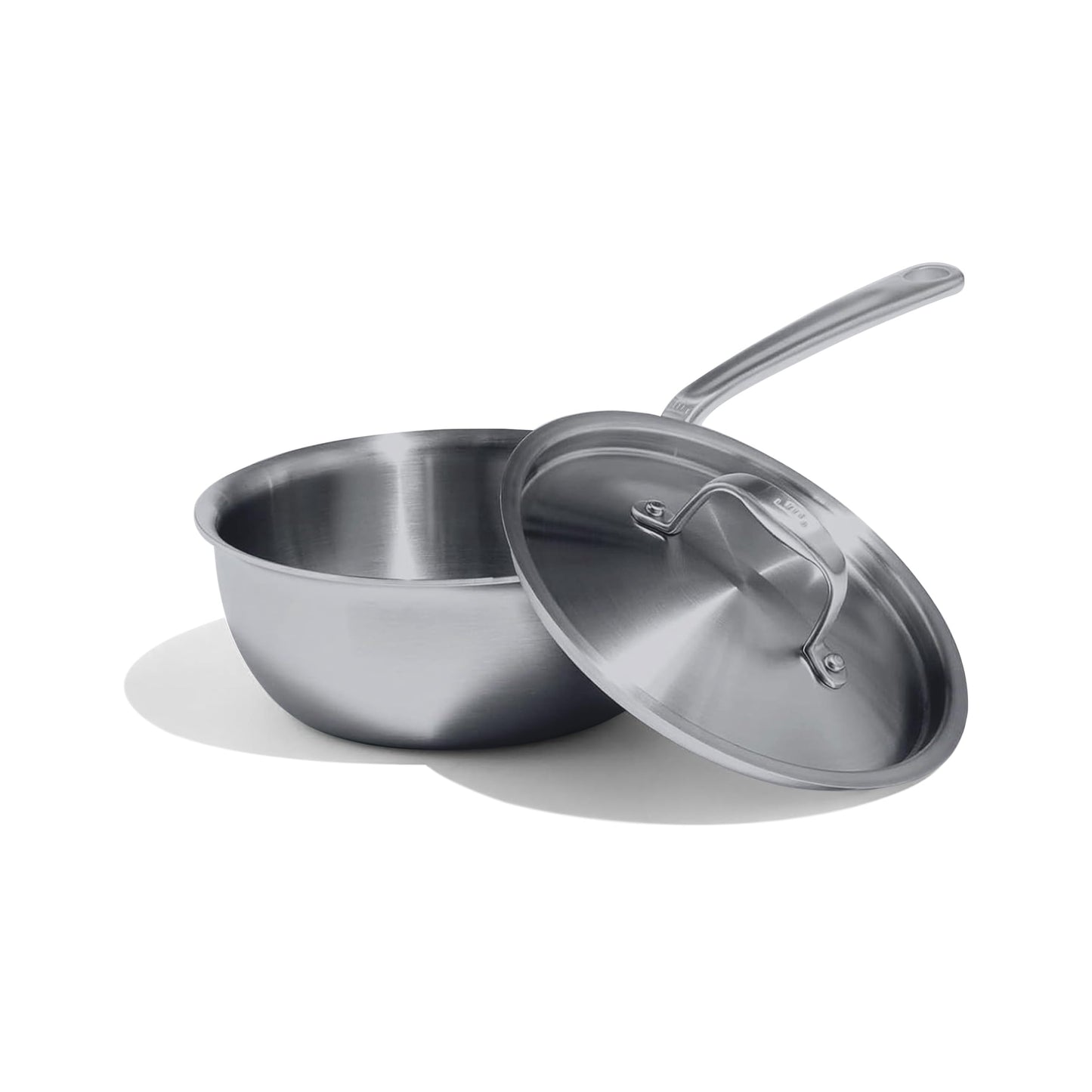 Made In Cookware - 5 Quart Stainless Steel Saucier Pan - 5 Ply Stainless Clad - Professional Cookware - Crafted in Italy - Induction Compatible
