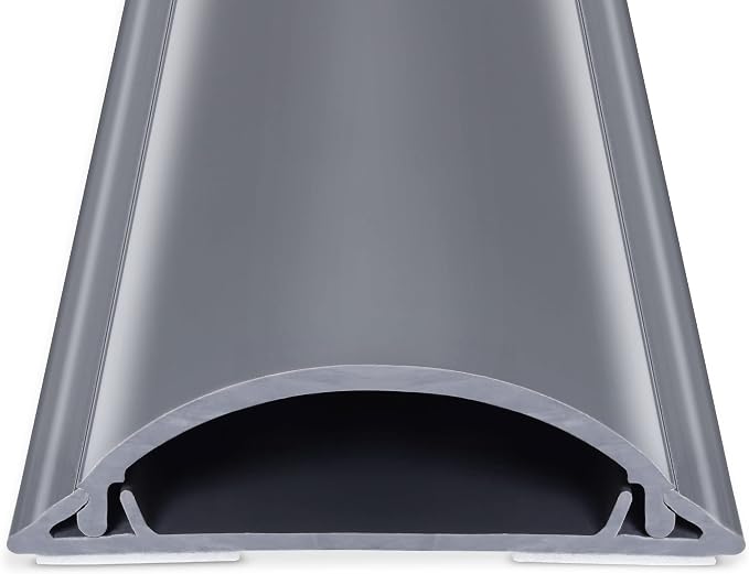 Cord Cover 6.6ft, Large Capacity Gray PVC Cord Hider