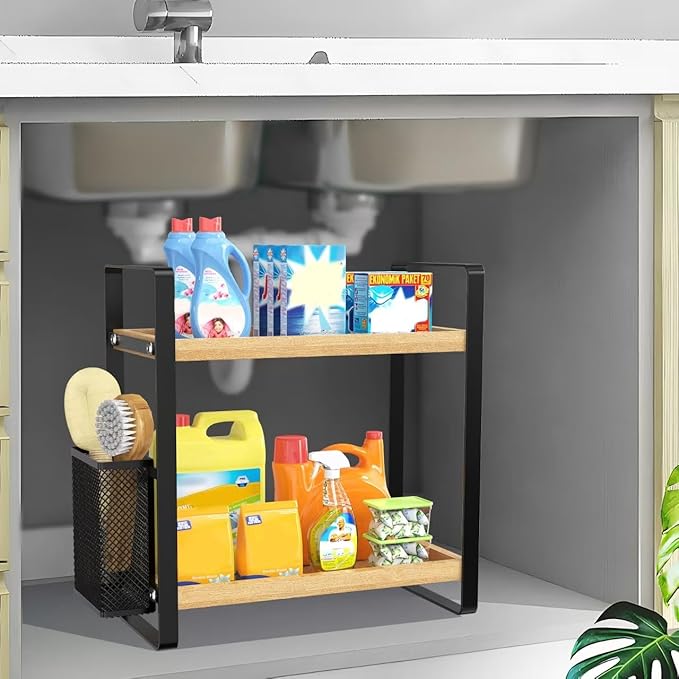 LEMIKKLE Bathroom Counter Organizer with Basket, Bathroom Organizers and Storage,Skincare Organizers for Vanity,Storage Organizers for Bathroom, Kitchen, Dresser