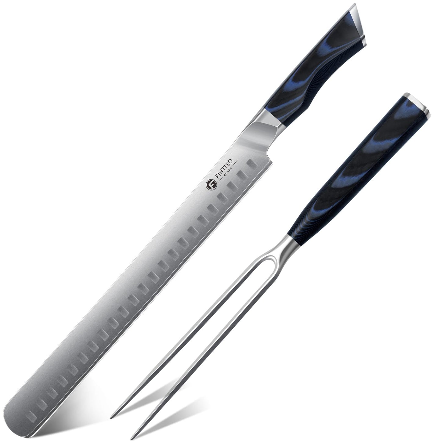 FINTISO Cleaver Knife 7 In, Kitchen Butcher Knife with G10 Ergonomic Handle, High Carbon Steel Vegetable Meat Cleaver, Heavy Duty Bone Chopper for Home and Restaurant