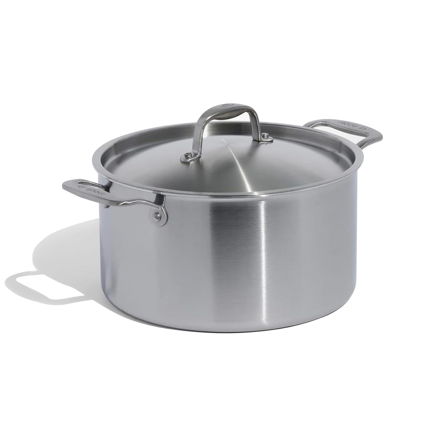Made In Cookware - 8 Quart Stainless Steel Stock Pot With Lid - 5 Ply Stainless Clad - Professional Cookware - Crafted in Italy - Induction Compatible