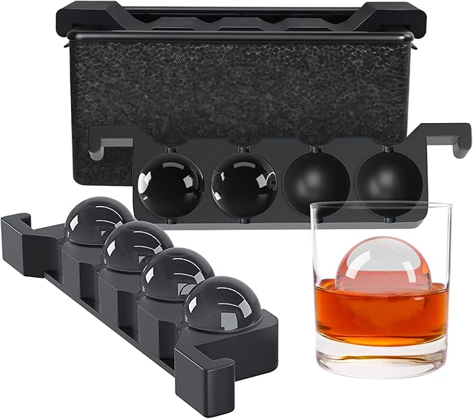 TINANA Upgrade 2 Inch Clear Ice Cube Tray Make 8 Large Square Crystal Ice Cube Maker for Cocktail, Whiskey & Bourbon Drinks, Gifts for Men