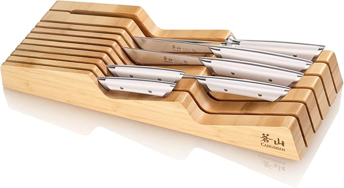 Cangshan HELENA Series German Steel Forged 7-Piece In-Drawer Knife Set (Black)
